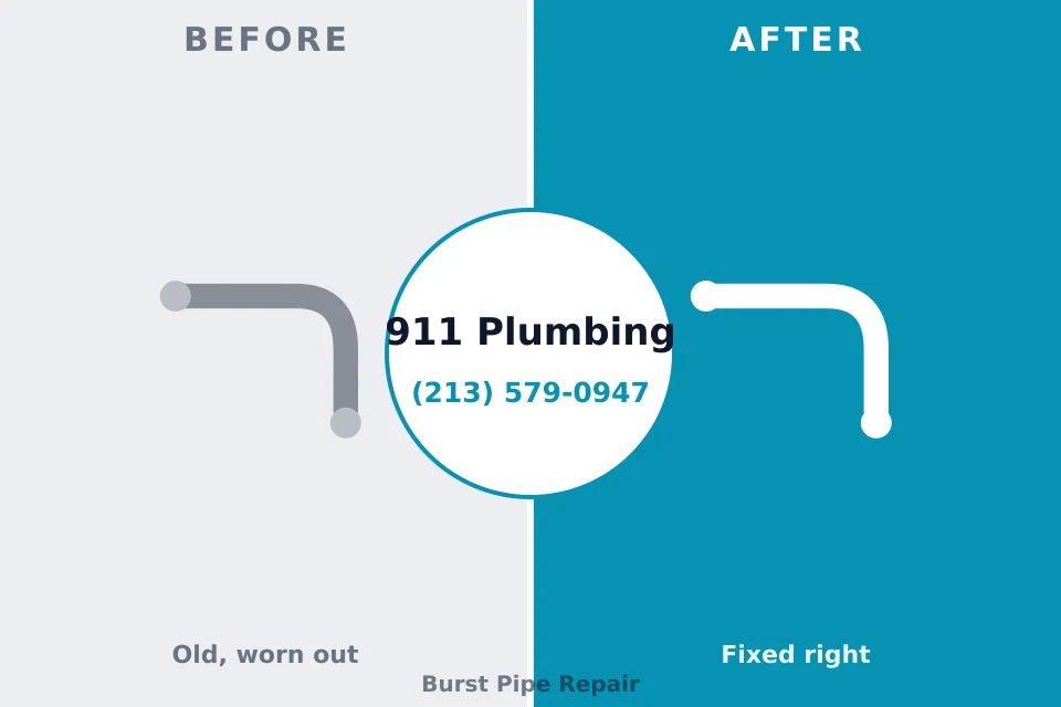 Before and after: plumbing company Evansburg, PA